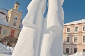 Zima, skulpture snijeg, Osijek